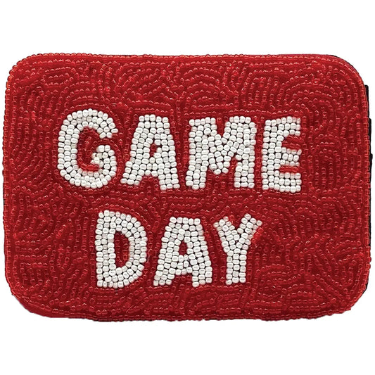 Beaded Card Holder - Game Day - Red - Findlay Rowe Designs