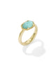 Kendra Scott - Ring - Daphne Frame Band Gold Teal Amazonite - Size 9 - Findlay Rowe Designs