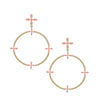Natalie Wood - Radiant Beaded Statement Earrings in Light Pink Enamel - Findlay Rowe Designs