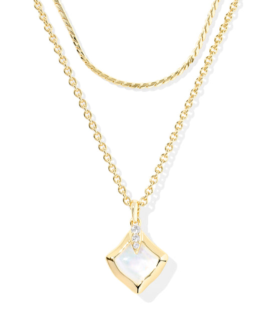 Kendra Scott - Necklace - Joelle Multi Strand - Gold Ivory Mother Of Pearl - Findlay Rowe Designs