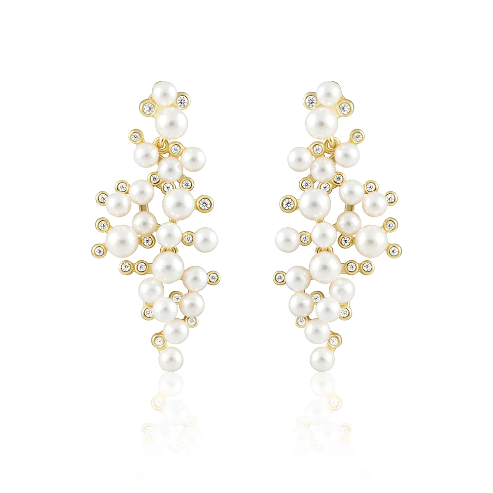Sahira - Earrings - Tiffany Pearl Statement - Findlay Rowe Designs