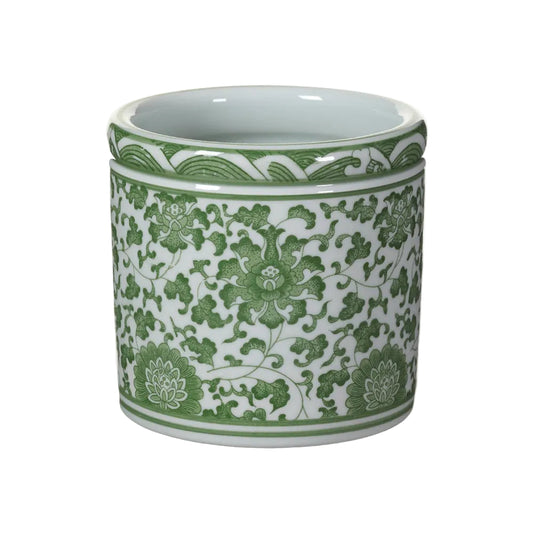 Ceramic Vase - Green White - 4.5x4.5 - Findlay Rowe Designs