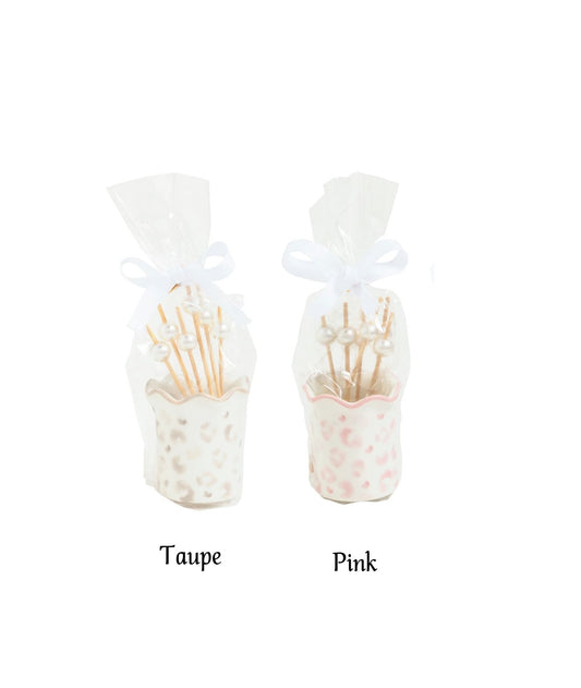 Mud Pie - Toothpick Holder - Leopard Print - Findlay Rowe Designs