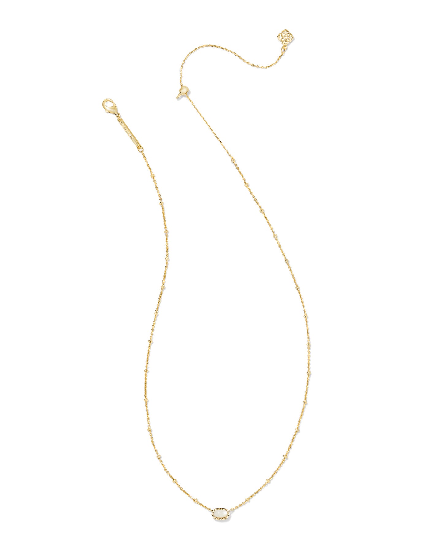 Kendra Scott - Mini Elisa Gold Satellite Short Pendant Necklace in Ivory Mother-of-Pearl - Findlay Rowe Designs