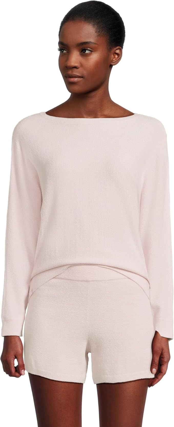 Barefoot Dreams - Women's CozyChic Ultra Lite - Boatneck Pullover and Short Set - Lotus Pink - Findlay Rowe Designs