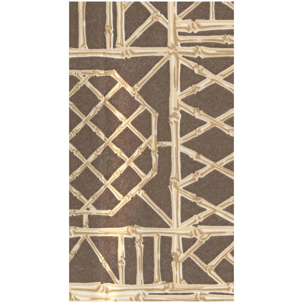 Caspari - Guest Towel - Bamboo Screen Chestnut - Findlay Rowe Designs