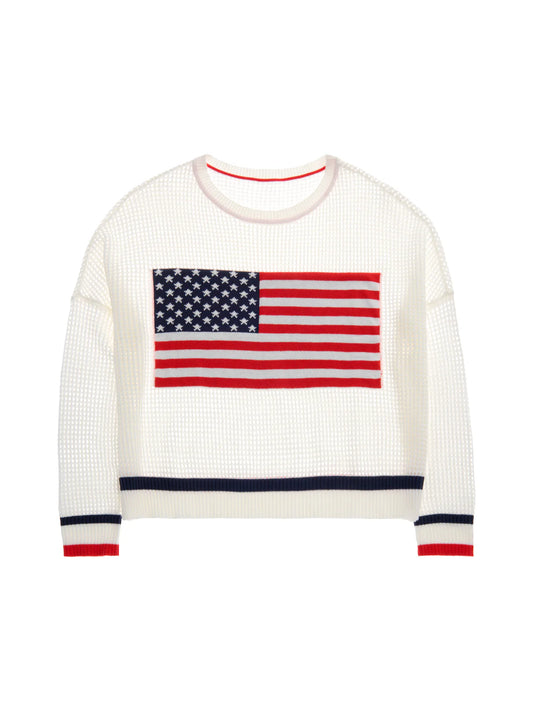 Shiraleah - Mesh Sweater - American Flag - Findlay Rowe Designs