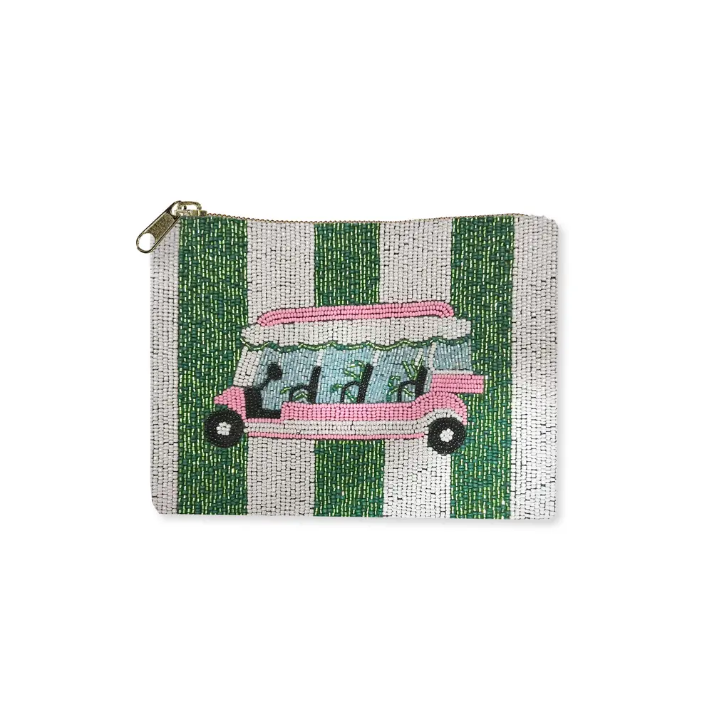 Pouch - Beaded - Jolly Golf Cart - Findlay Rowe Designs