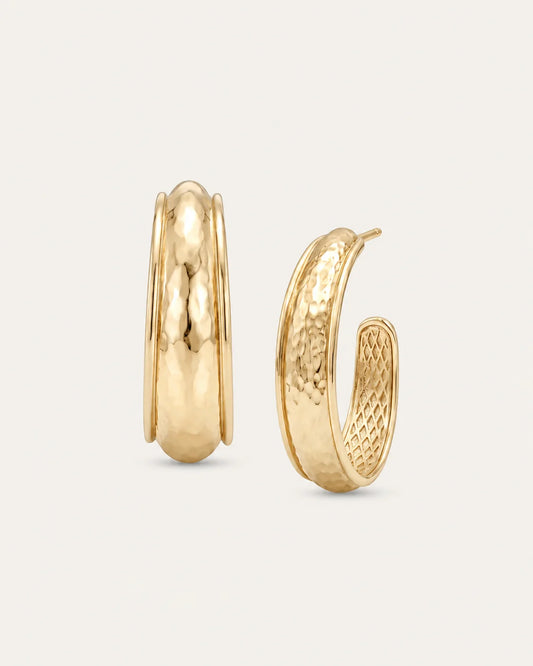 Natalie Wood - Earrings - Reflection Hoop - Gold - Findlay Rowe Designs