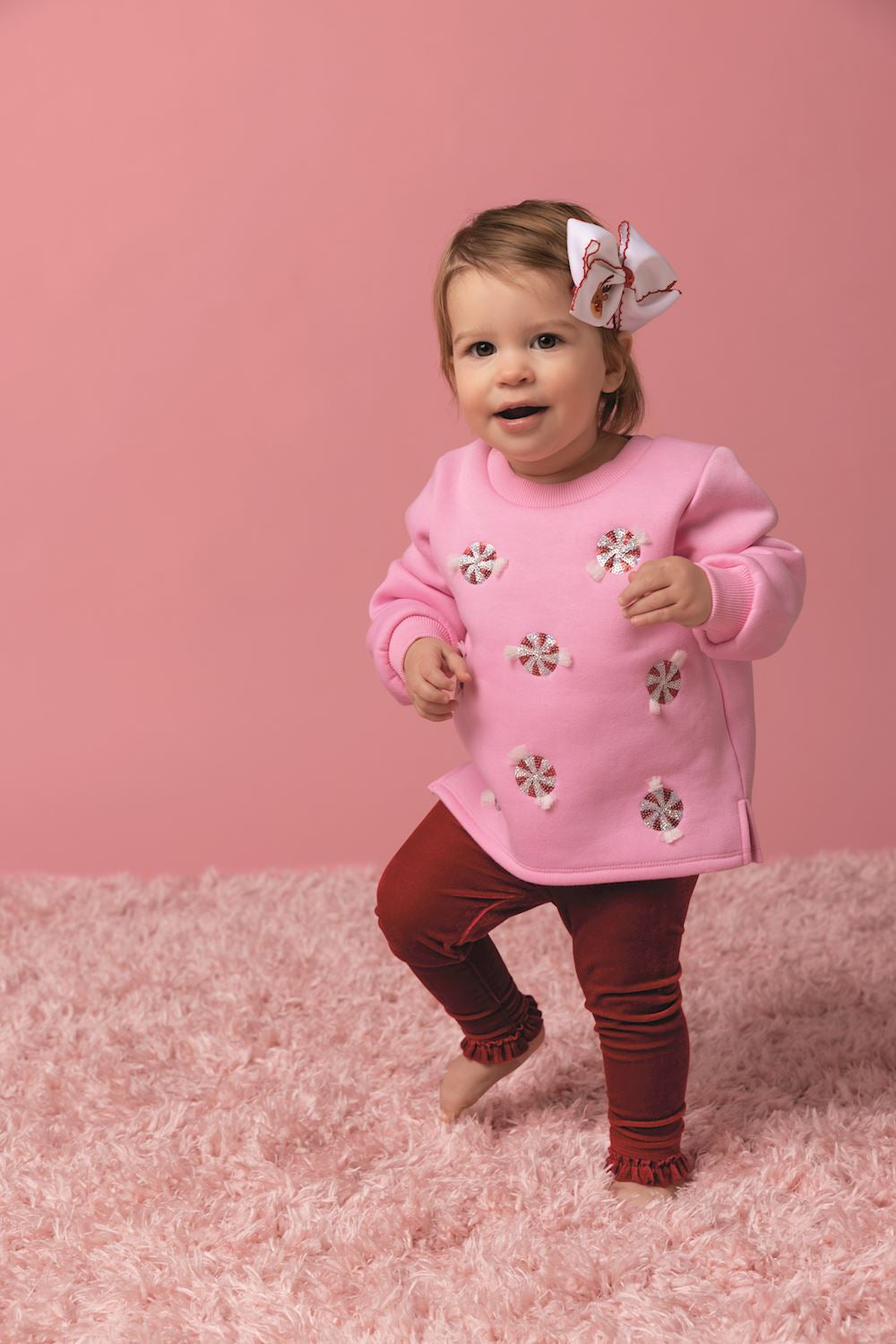 Mud Pie - Baby - Peppermint Sweatshirt & Legging Set