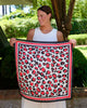 Caroline Hill - Scarf - Medium Meredith Spotted - Red Black - Findlay Rowe Designs