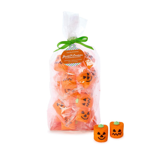 Jack-O-Lantern Vanilla Marshmallow Candy in Gift Bag - Findlay Rowe Designs