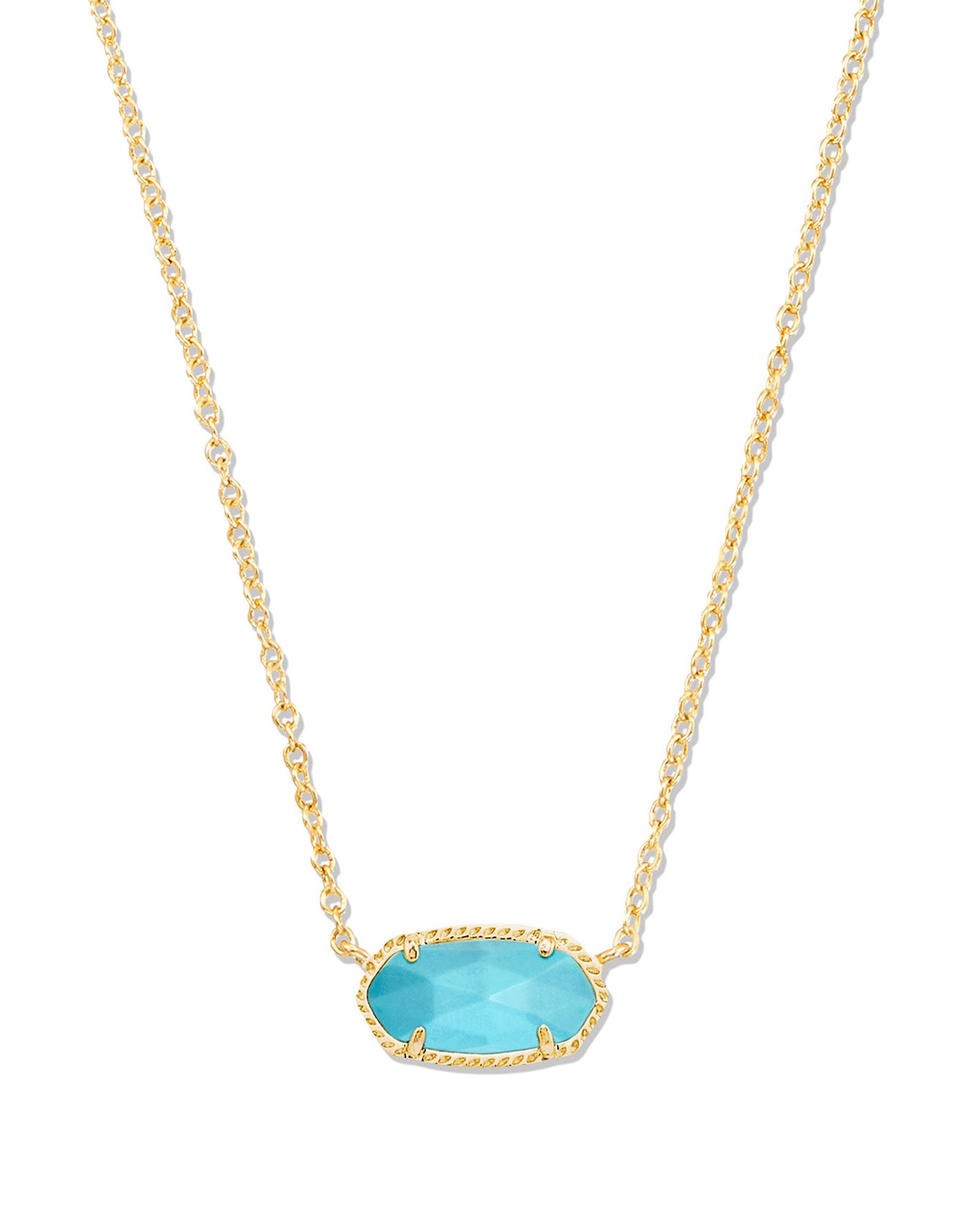 Kendra Scott - Elisa Short Pendant Necklace - Turquoise Magnesite f