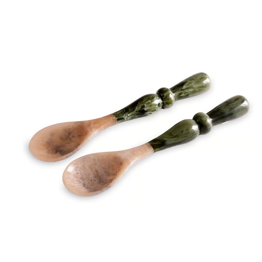 Beatriz Ball - RESIN Salad Servers - Malachite (Green) - Findlay Rowe Designs