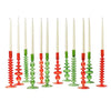 Taper Candleholders - Hand-Blown Glass - Red Green