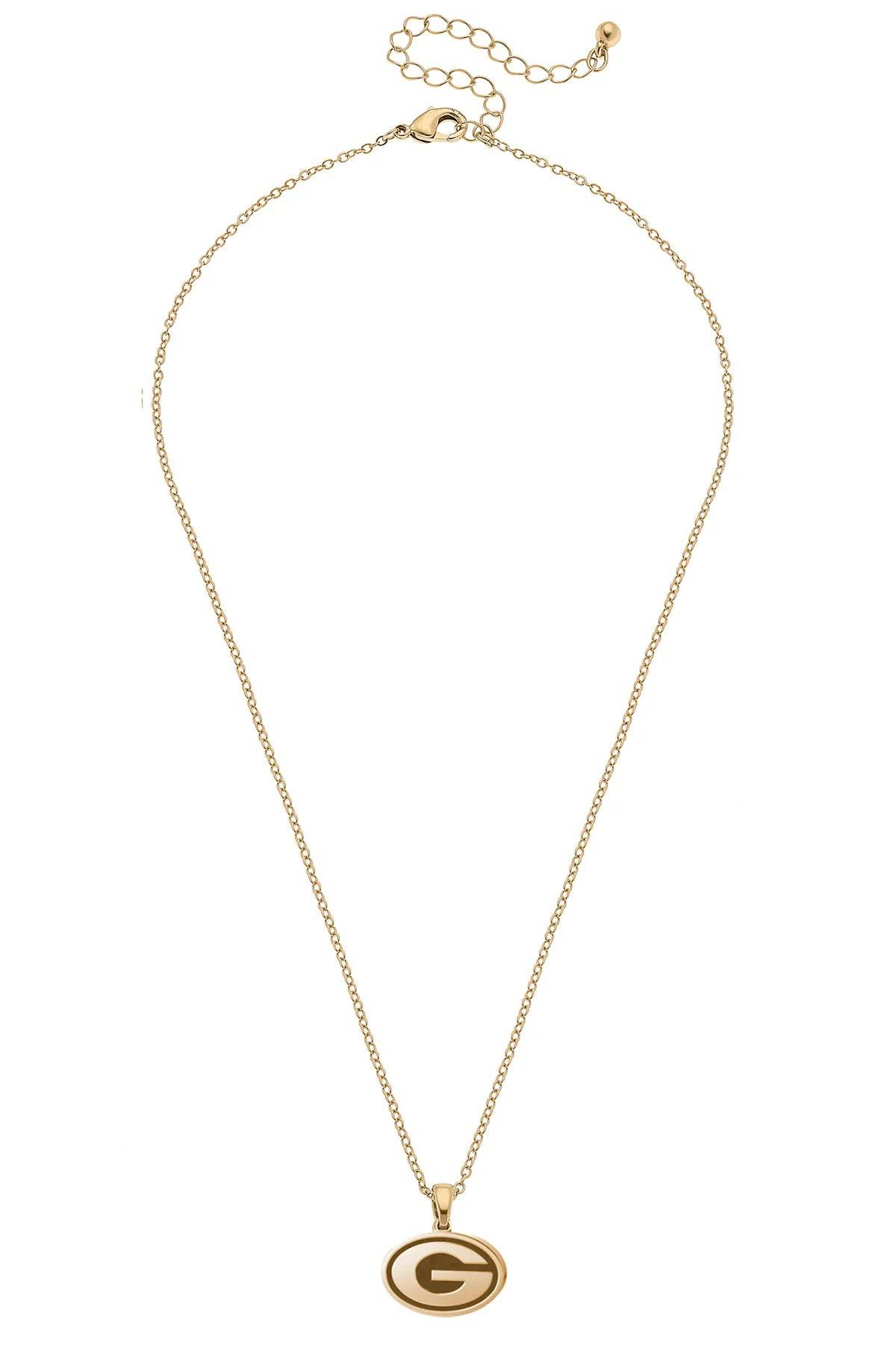 Georgia Bulldogs 24K Gold Plated Pendant Necklace - Findlay Rowe Designs