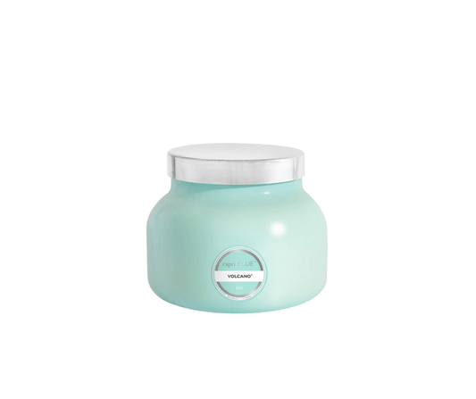 CAPRI BLUE: Volcano Aqua Signature Jar, 19 oz - Findlay Rowe Designs