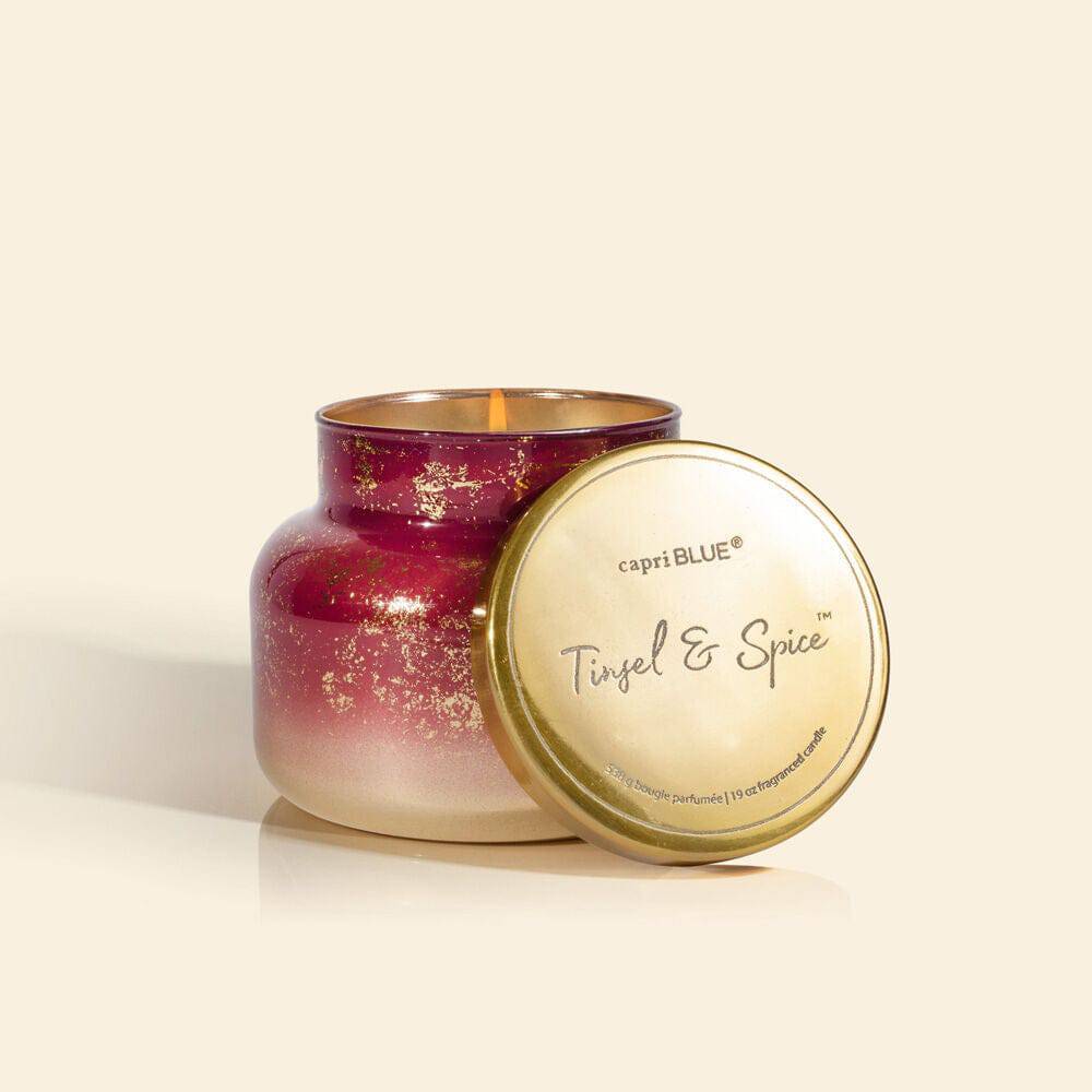 Capri Blue - Tinsel & Spice Glimmer Petite Jar - Findlay Rowe Designs
