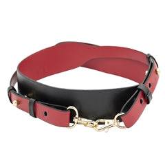 Reversible Guitar Strap - Black & Red - Findlay Rowe Designs