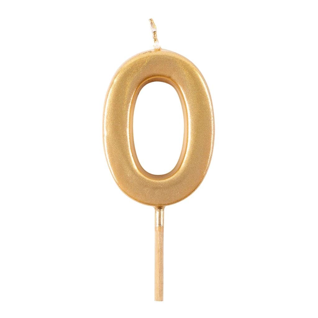 Caspari - Number Candle, Gold - Findlay Rowe Designs