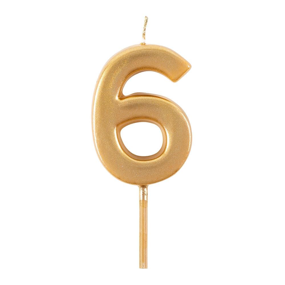 Caspari - Number Candle, Gold - Findlay Rowe Designs