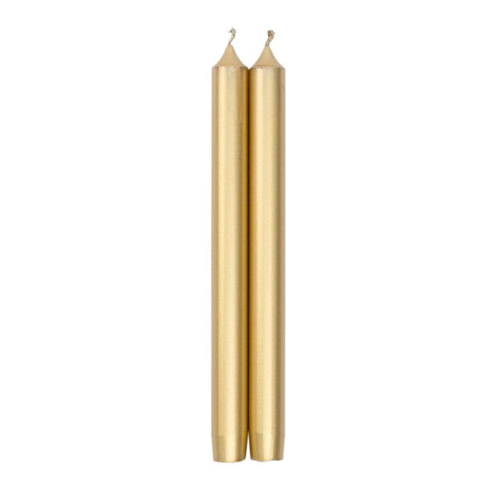 Caspari - Straight Taper 10in Candles in Gold - Findlay Rowe Designs