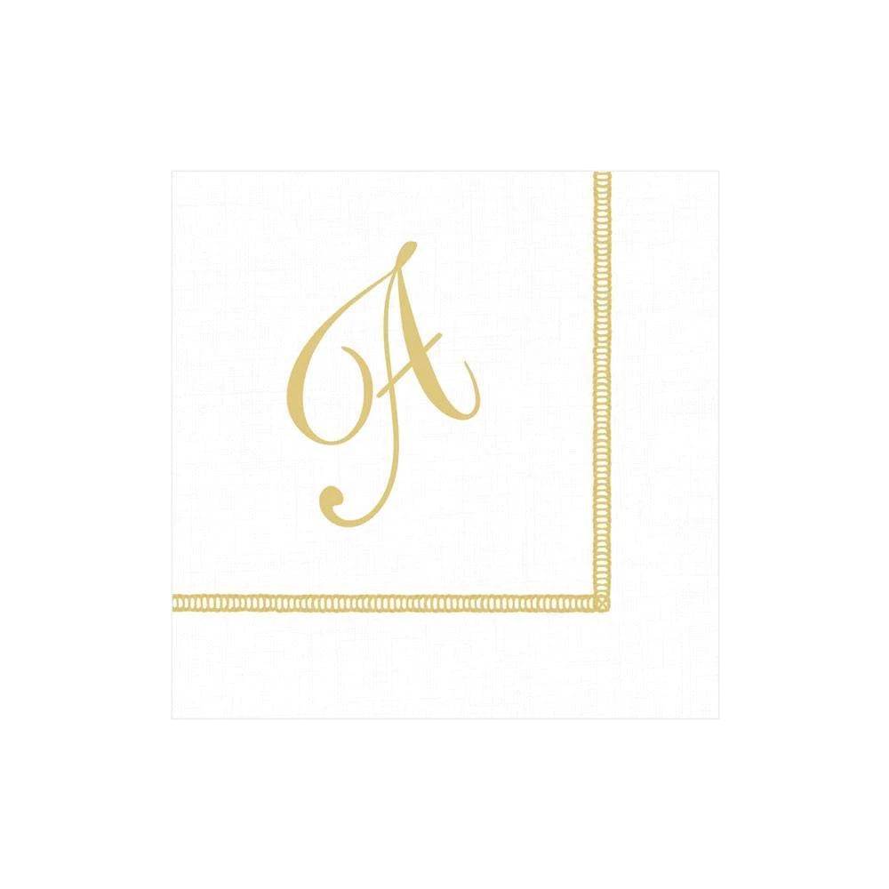 Caspari - Cocktail Napkins - Initial Hemstitch - Findlay Rowe Designs