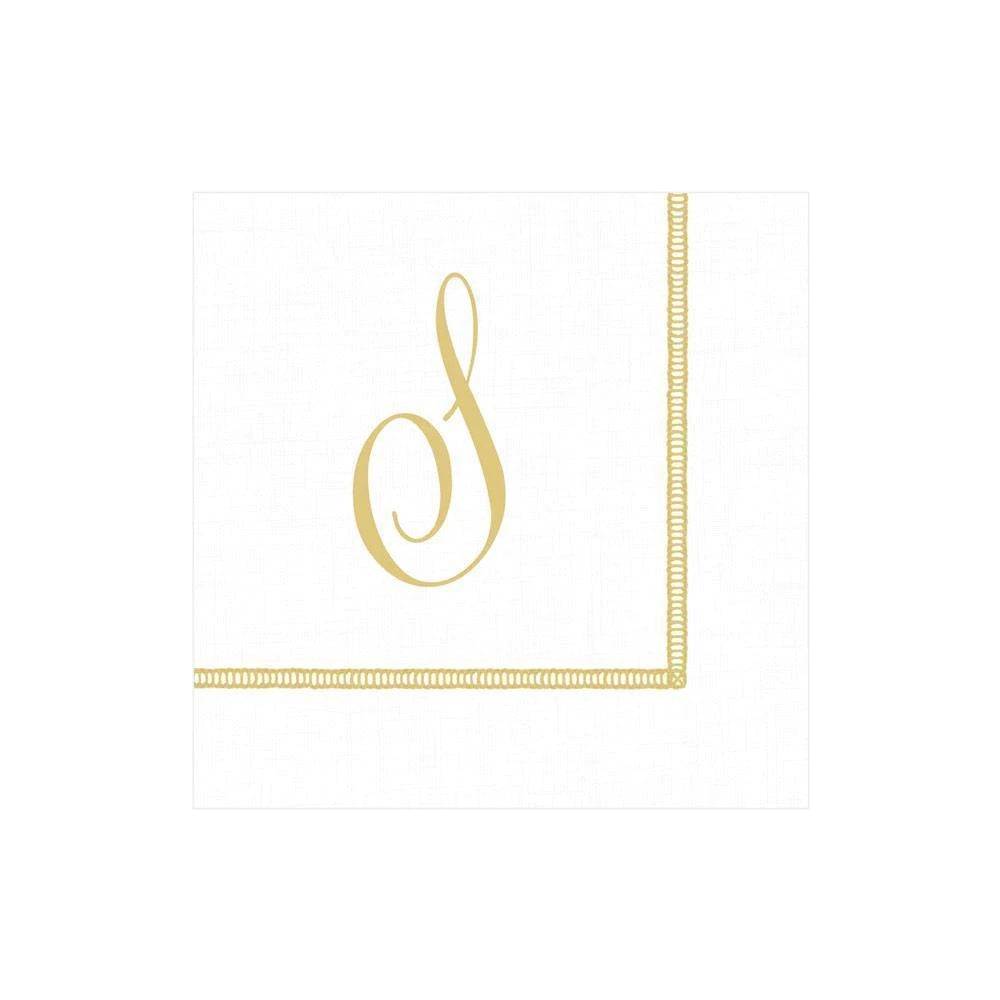 Caspari - Cocktail Napkins - Initial Hemstitch - Findlay Rowe Designs