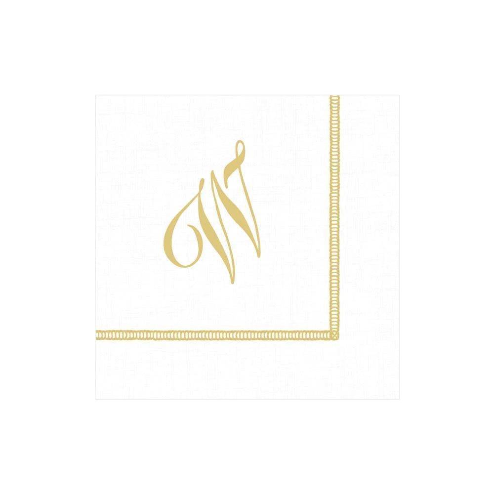 Caspari - Cocktail Napkins - Initial Hemstitch - Findlay Rowe Designs