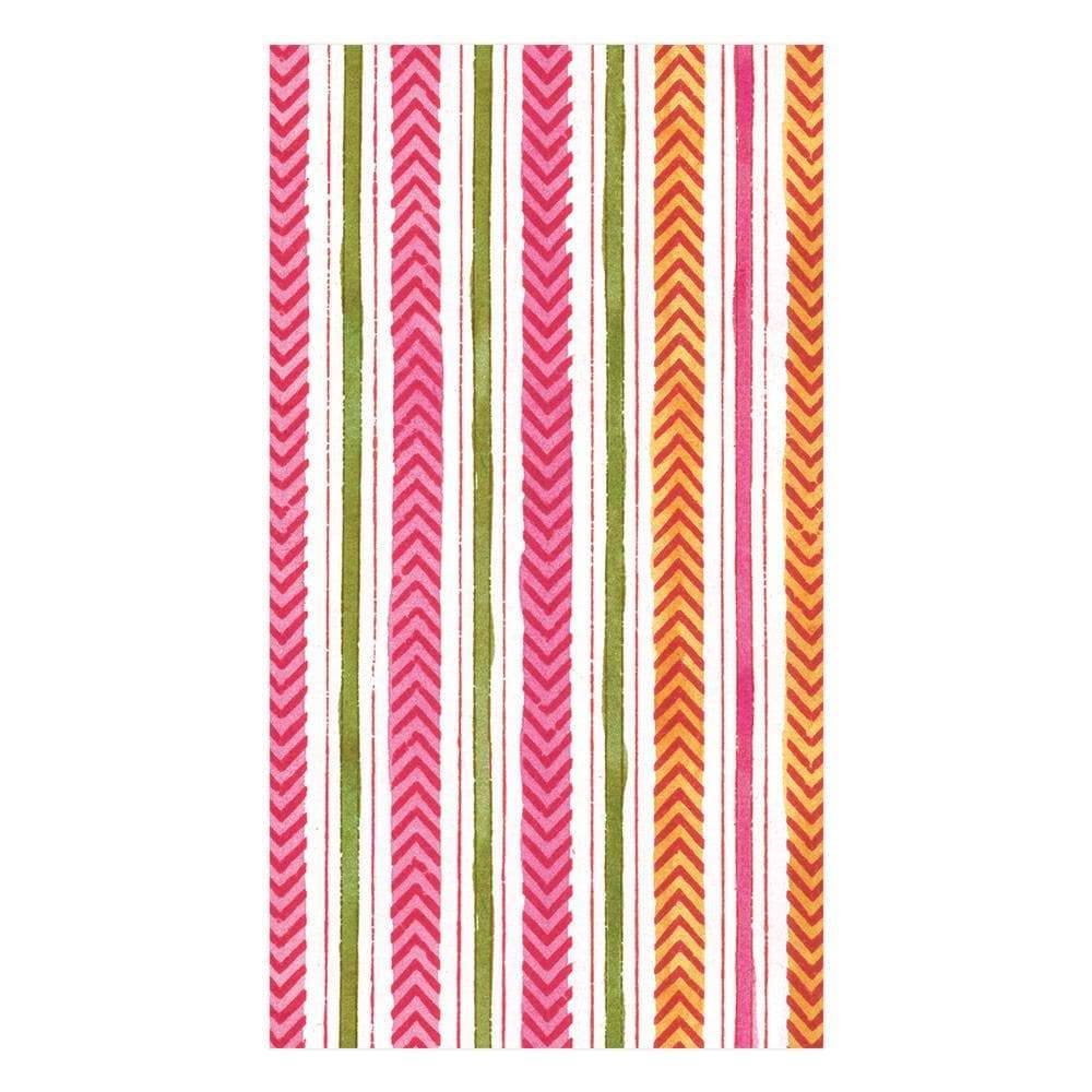 Caspari - Guest Towel Napkins - Carment Stripe - Fuchsia - Findlay Rowe Designs