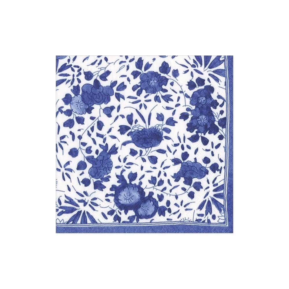 Caspari - Cocktail Napkins - Delft - Blue - Findlay Rowe Designs