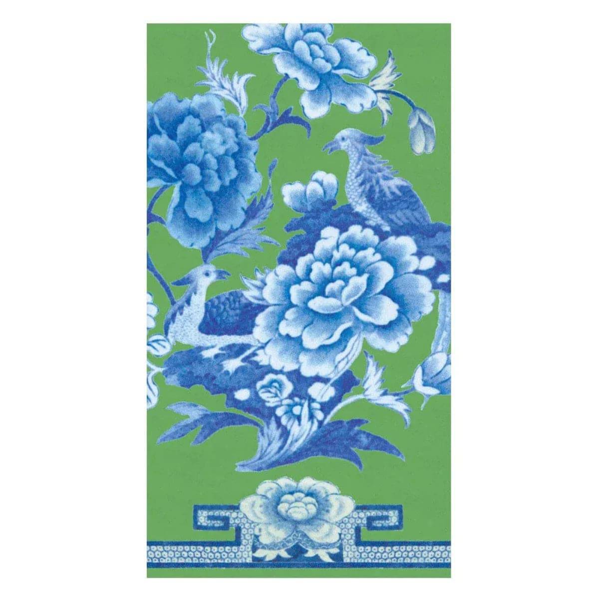 Caspari - Guest Towel Napkins - Green & Blue - Findlay Rowe Designs