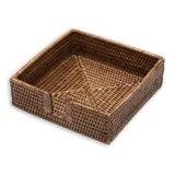 Caspari - Napkin Holder - Rattan Luncheon - Dark Natural - Findlay Rowe Designs