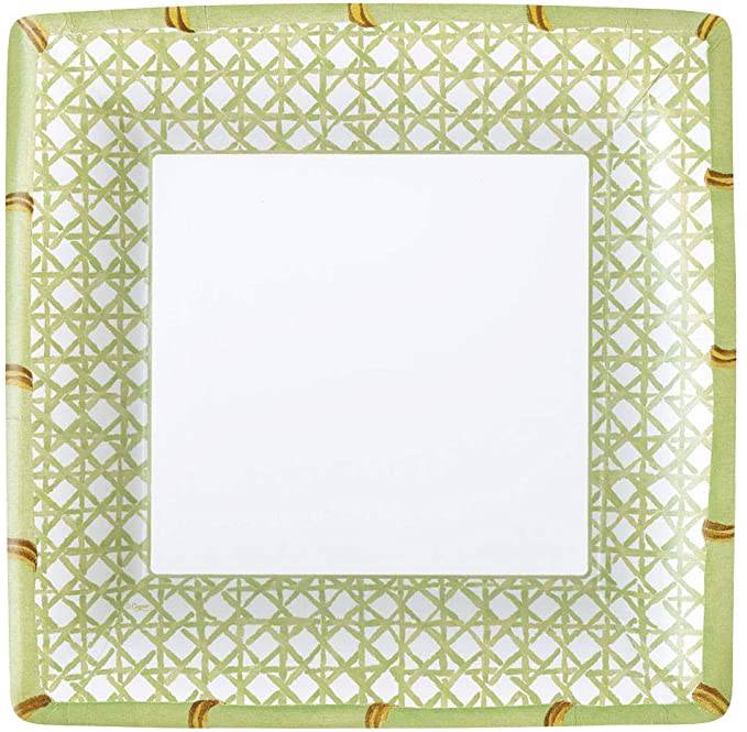 Caspari - Plates Dinner - Trellis - Square - Findlay Rowe Designs