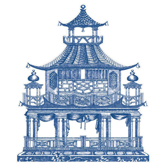 CASPARI - Chinoiserie Toile Pagoda Die-Cut Placemats - 1 Each - Findlay Rowe Designs