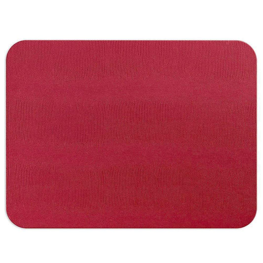 Caspari - Placemat - Lizard Felt-Backed - Cranberry Rectangle - Findlay Rowe Designs