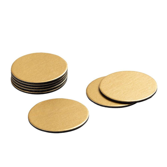 Caspari - coasters - Luster Gold Round - Findlay Rowe Designs