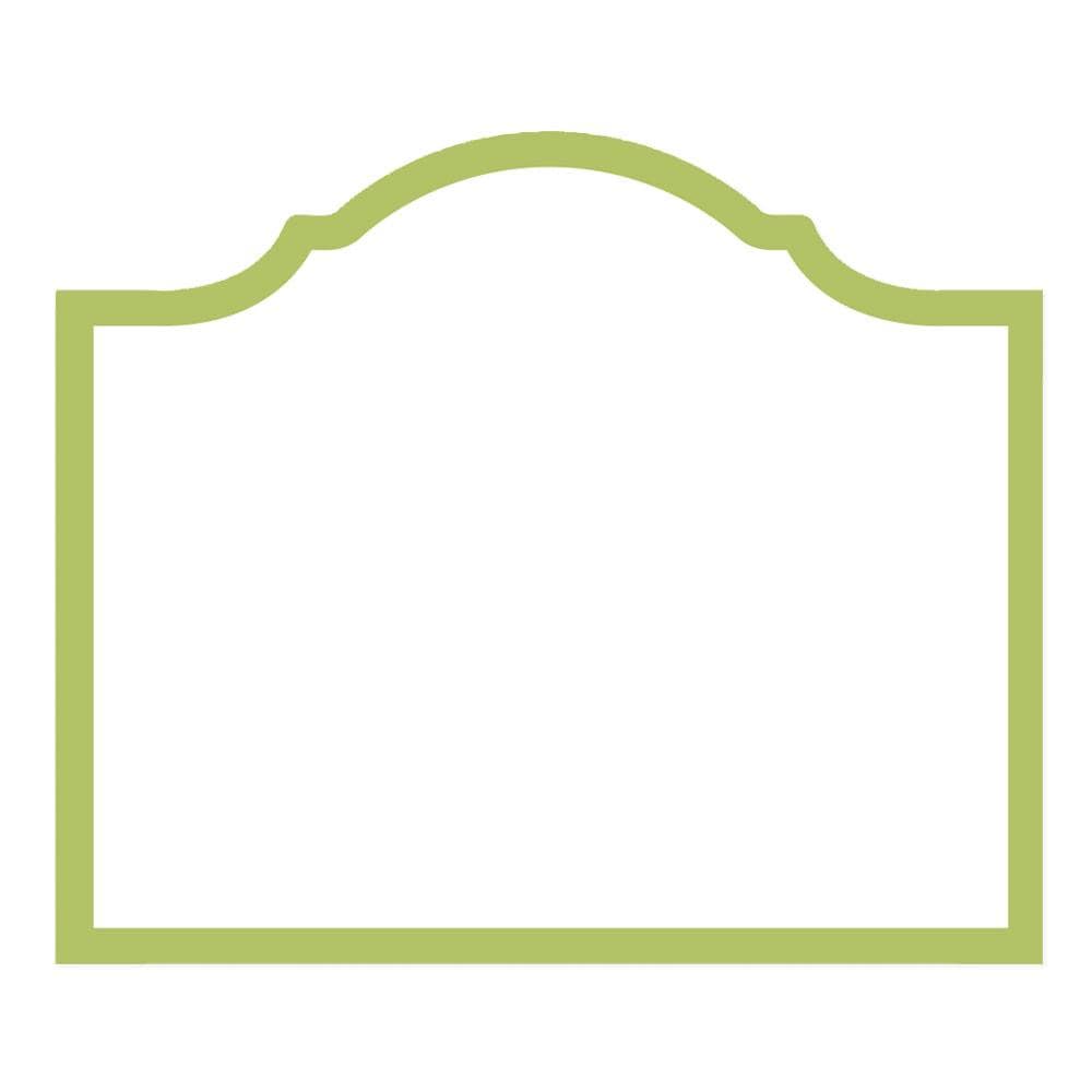 Caspari - Arch Die-Cut Place Cards in Moss Green - Findlay Rowe Designs
