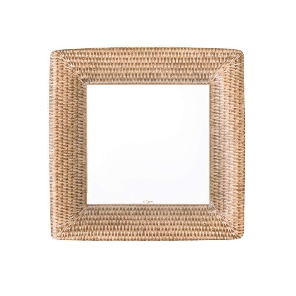 Caspari - Rattan Square Paper Salad & Dessert Plates - Findlay Rowe Designs