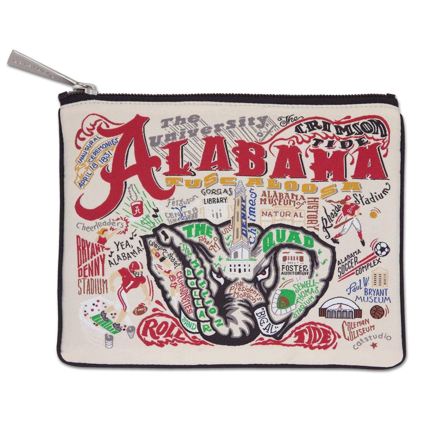 Catstudio - Collegiate Zip Pouch - Alabama, University of - Findlay Rowe Designs