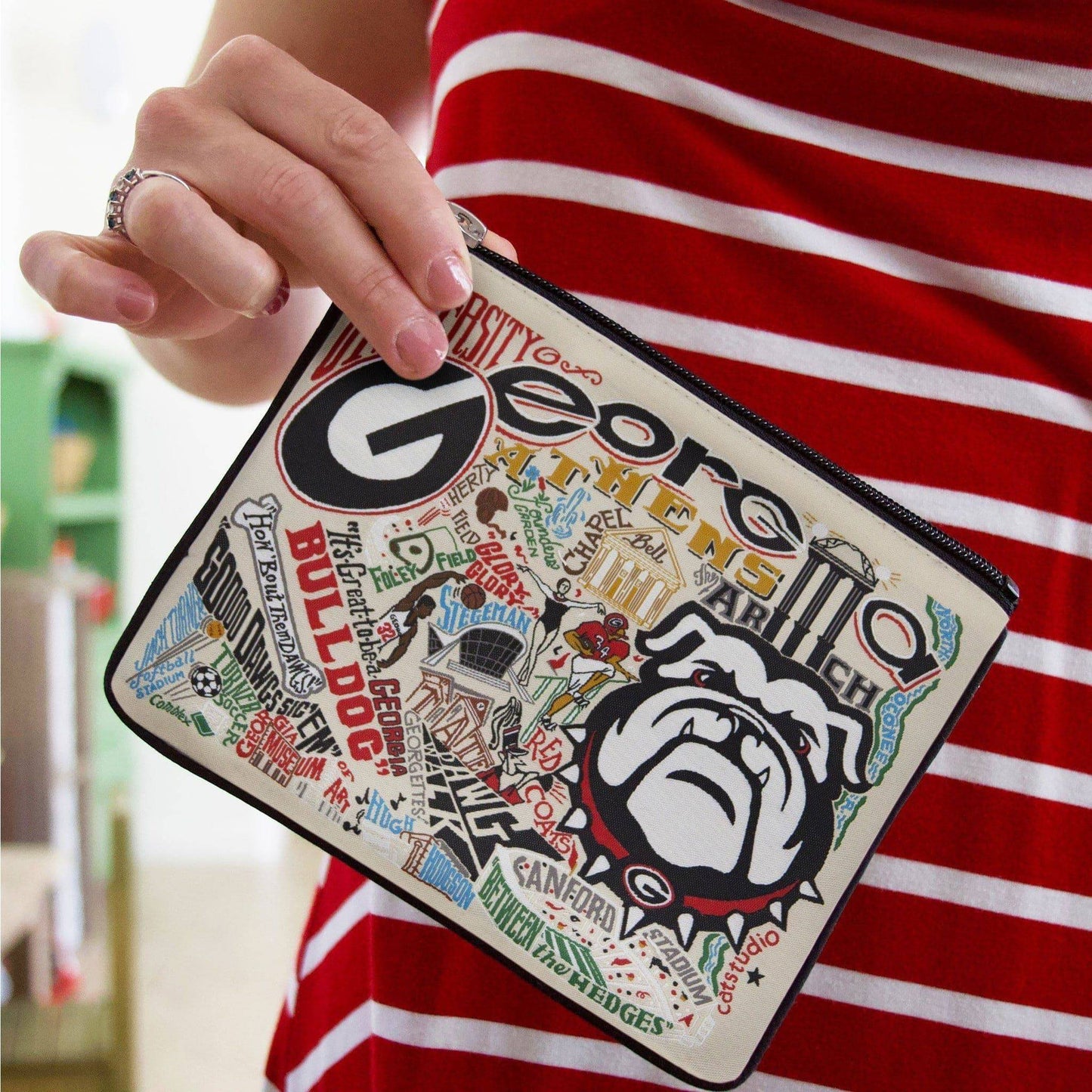 Catstudio - Collegiate Zip Pouch - Georgia, University of - Findlay Rowe Designs