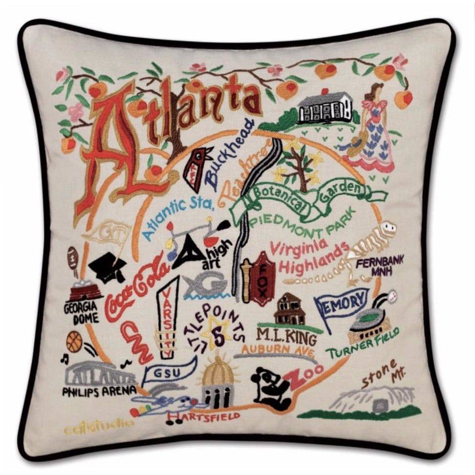 Catstudio - Hand-Embroidered Pillow - Atlanta - Findlay Rowe Designs