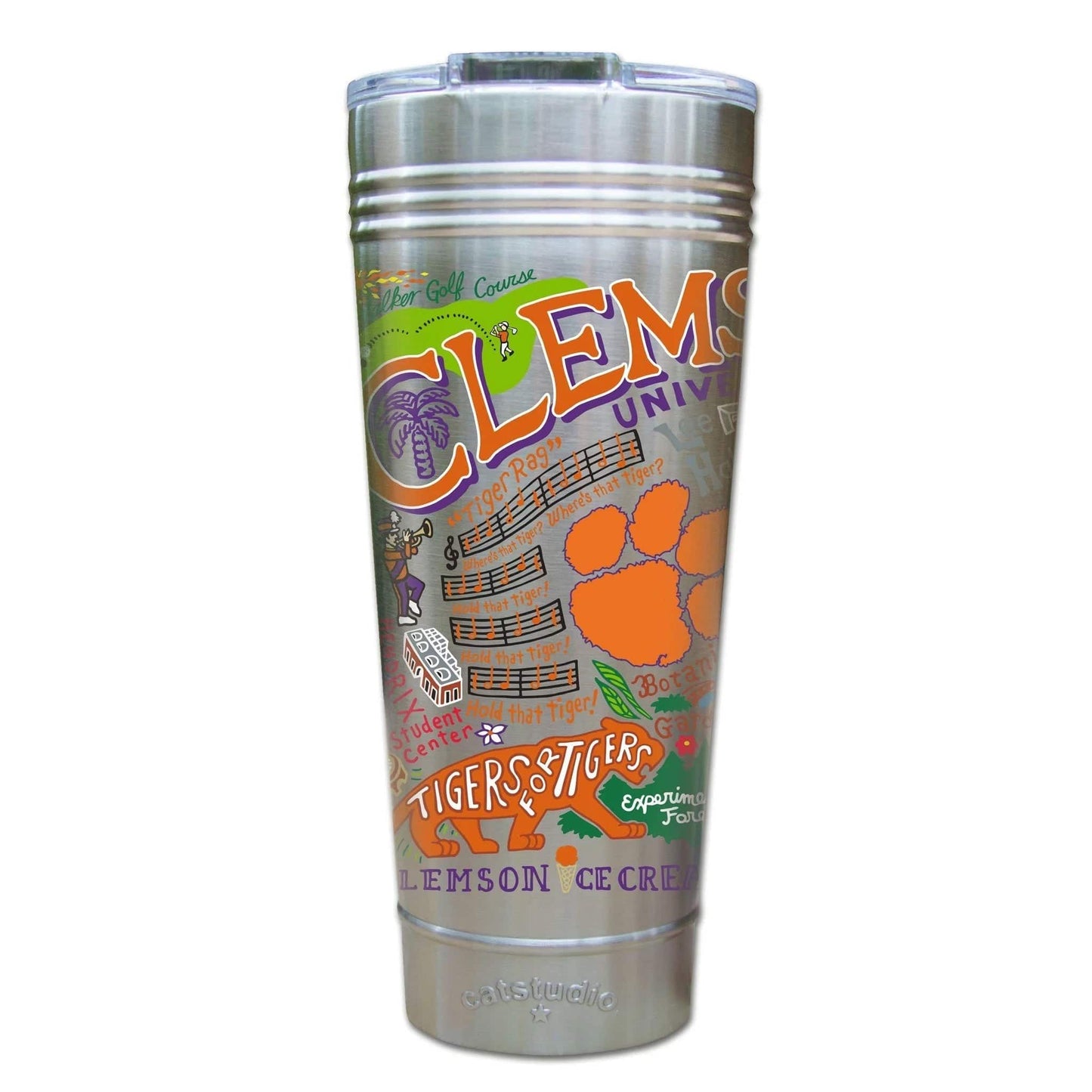 Catstudio - Collegiate Thermal Tumbler - Clemson University - Findlay Rowe Designs