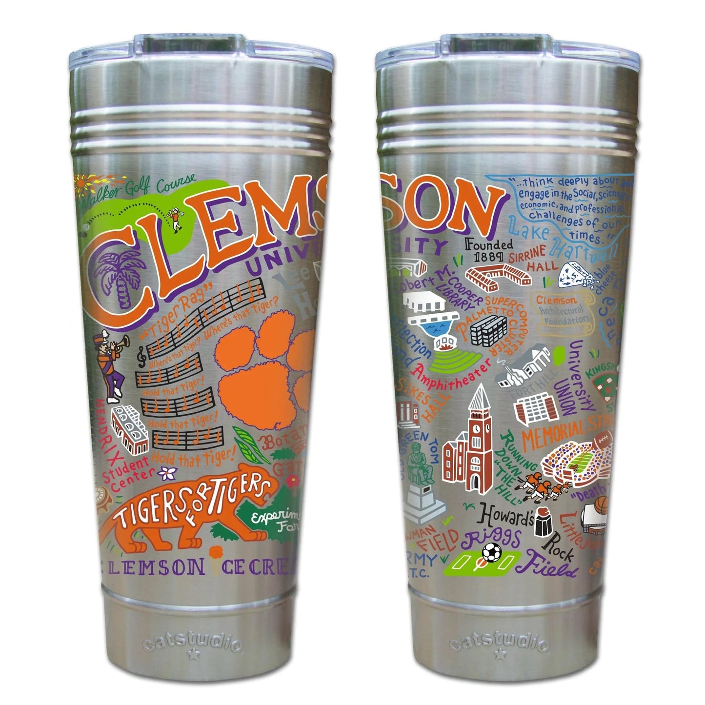 Catstudio - Collegiate Thermal Tumbler - Clemson University - Findlay Rowe Designs