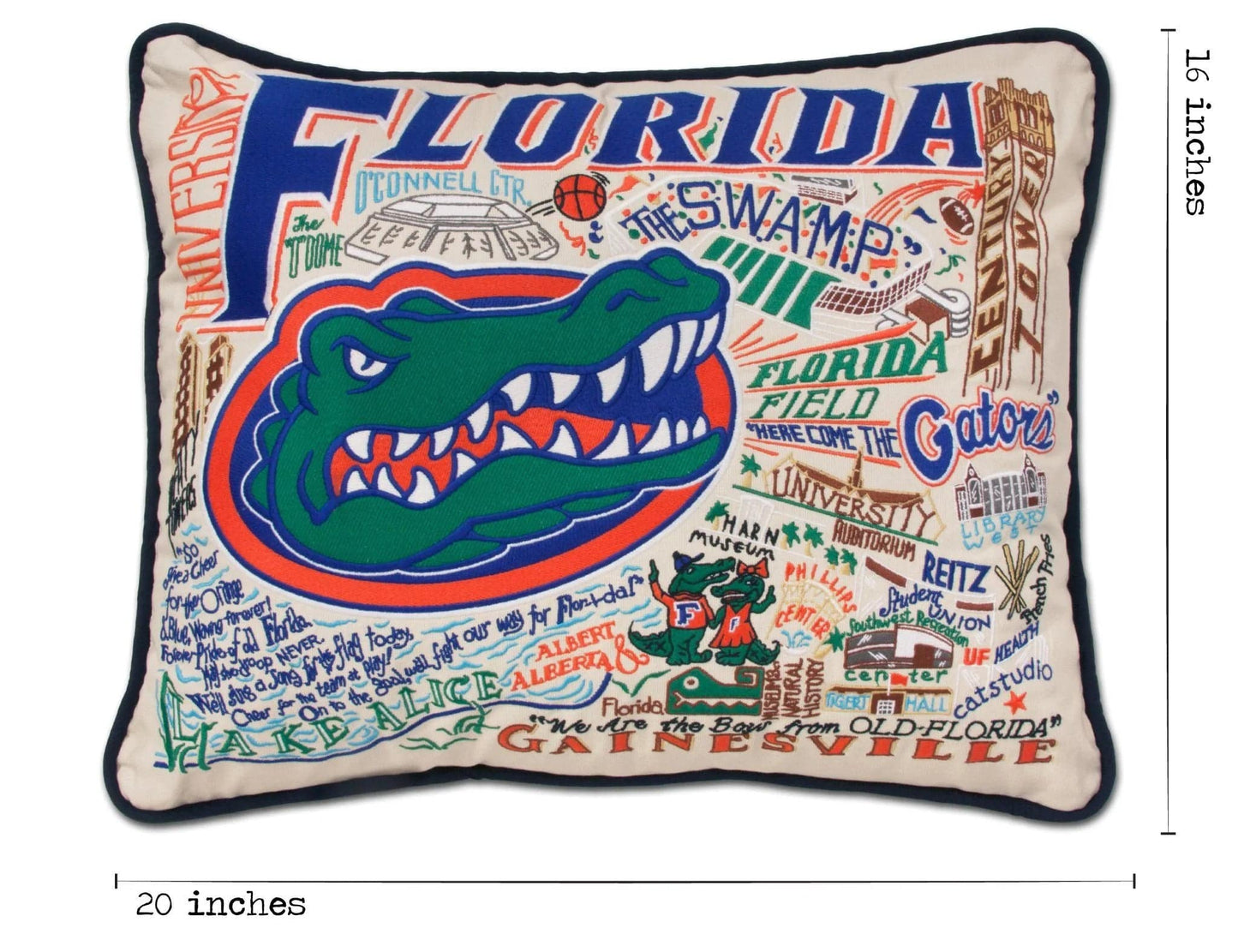 Catstudio - Collegiate Embroidered Pillow - Florida, University of - Findlay Rowe Designs