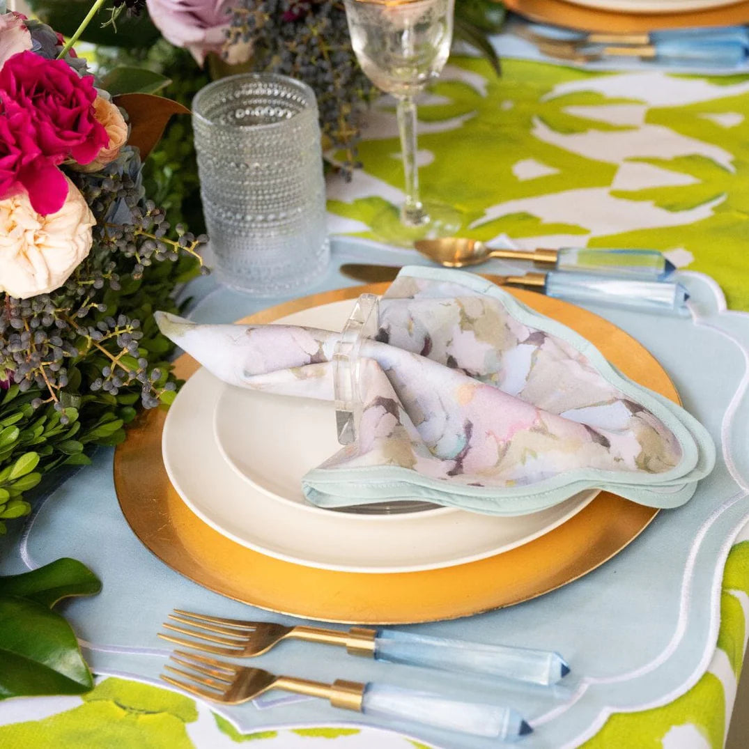 Laura Park - Dinner Napkins - Scalloped - Martini Olives - Findlay Rowe Designs