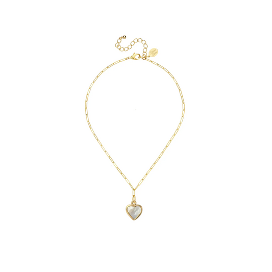 Susan Shaw - Necklace - Heart - Mother of Pearl