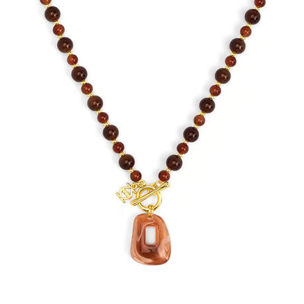 Necklace - Noelle Pendant Short - Tortoise - Findlay Rowe Designs