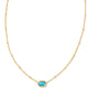 Kendra Scott -Mini Elisa Gold Satellite Short Pendant Necklace - Turquoise Magnesite - Findlay Rowe Designs