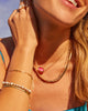 Kendra Scott - Elisa Gold Ridge Frame Short Pendant Necklace In Azalea Illusion - Findlay Rowe Designs